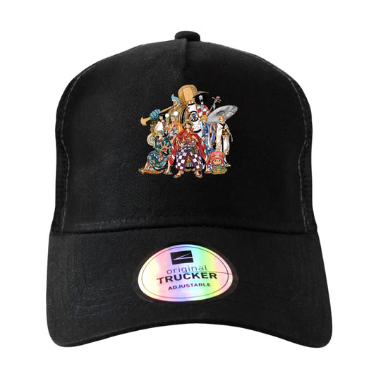 One Piece Straw Hat Crew Trucker Cap