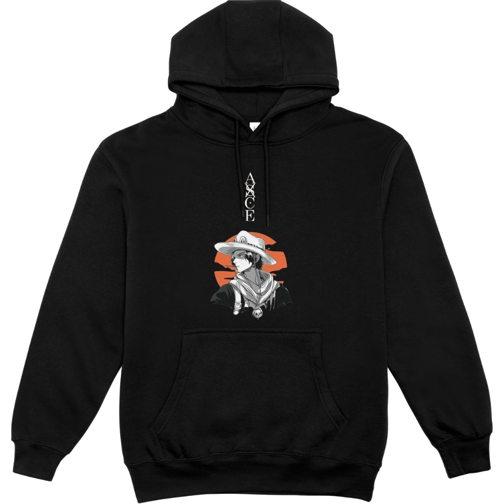 One Piece Fire Fist Ace Sunset Big Unisex Kids Hoodie