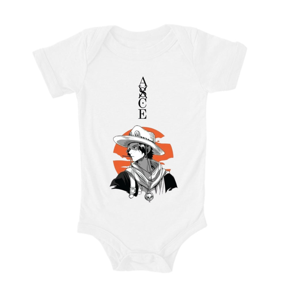 One Piece Fire Fist Ace Sunset Baby Vest