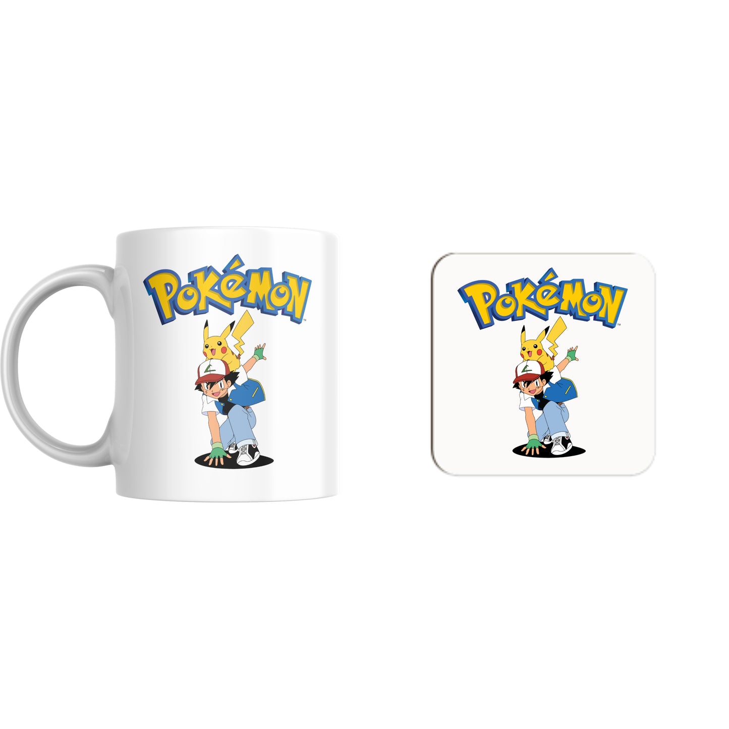 Pokemon Duo Emblem Mug and Coaster