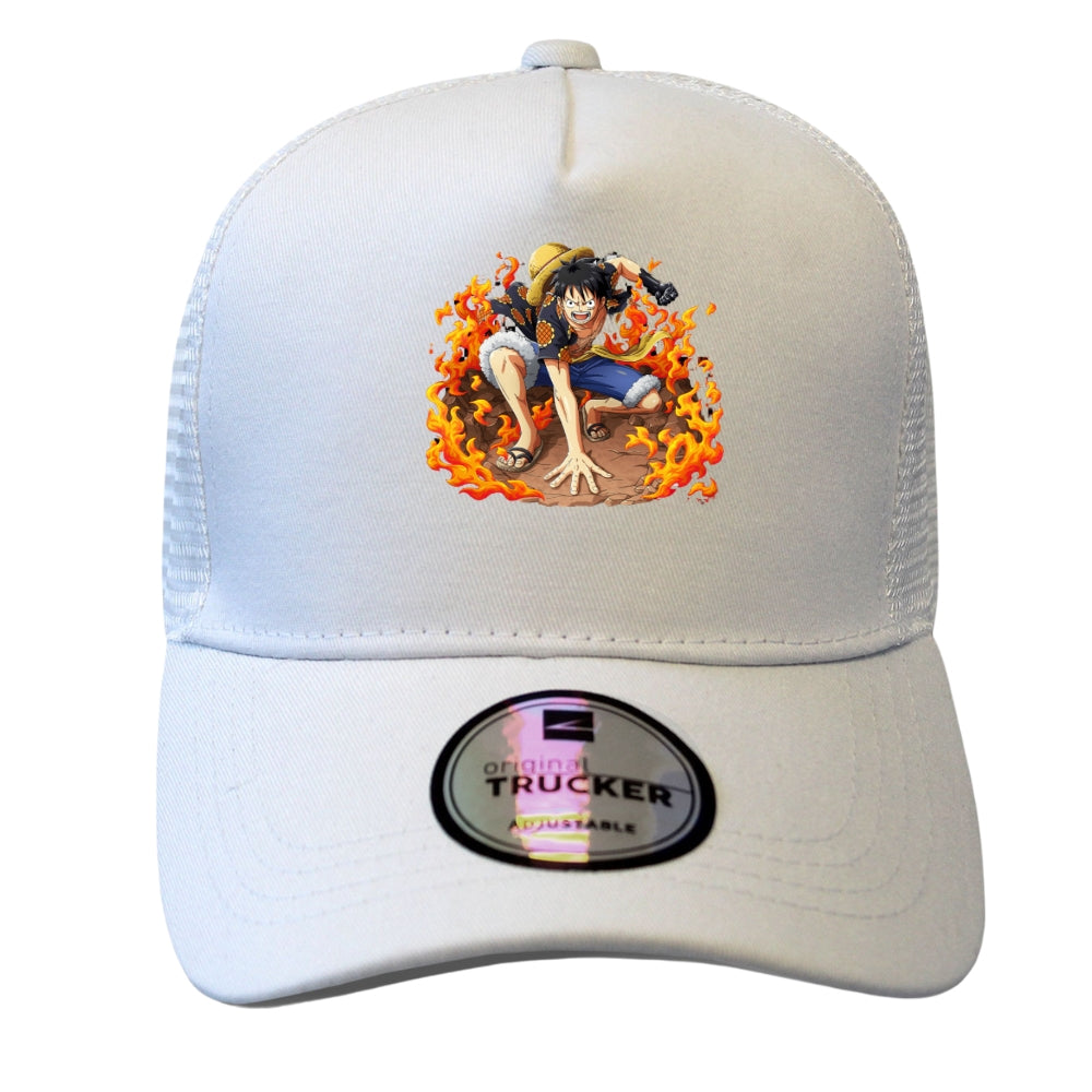 One Piece Fire Ground Luffy - Trucker Cap