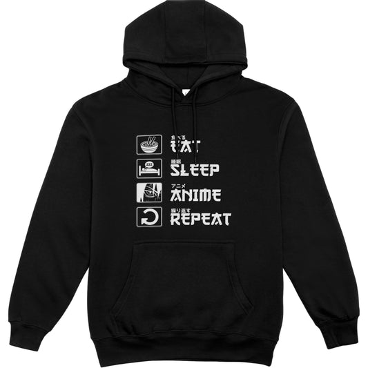 Naruto - Eat Sleep Anime Repeat Unisex Hoodie