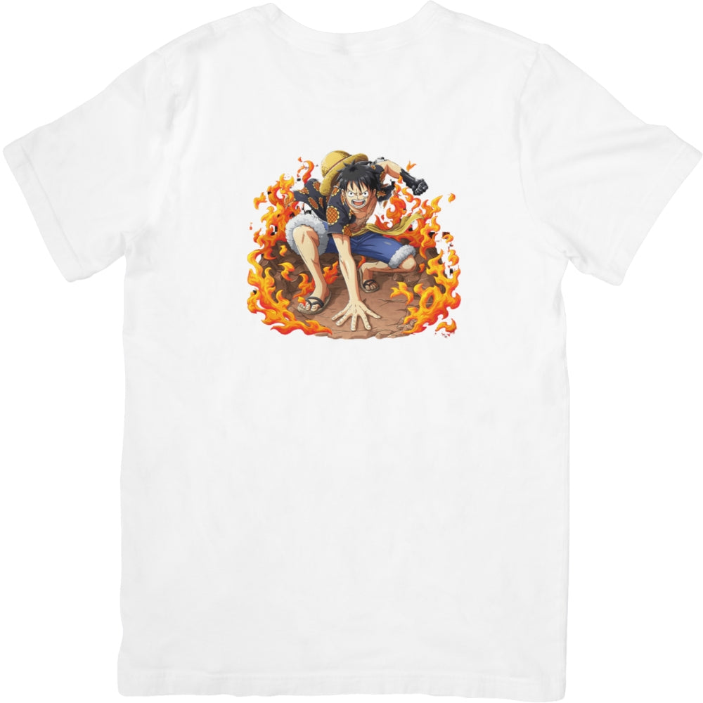 One Piece Fire Ground Luffy Big Unisex T-Shirt