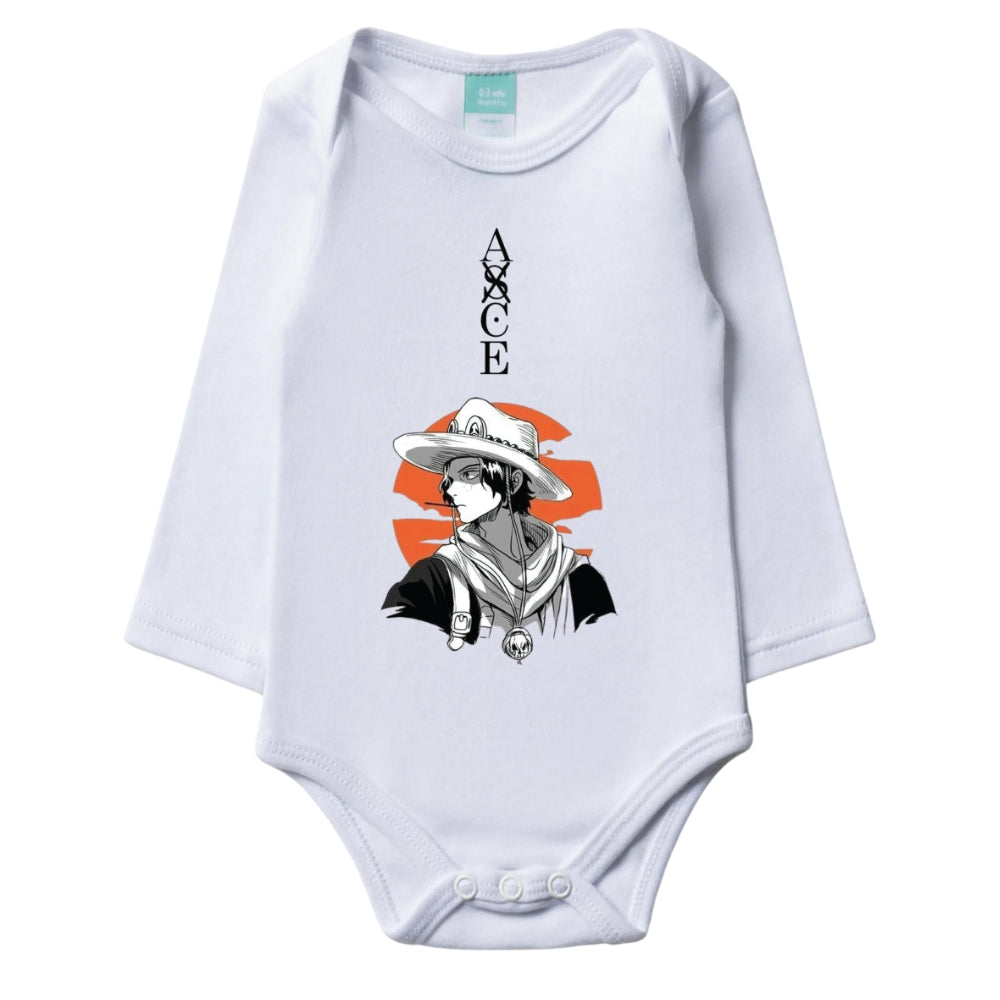 One Piece Fire Fist Ace Sunset Baby Vest