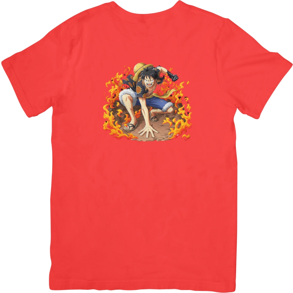 One Piece Fire Ground Luffy Big Unisex T-Shirt