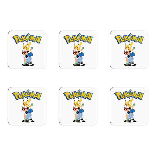 Pokemon Duo Emblem - Set of 6 Coasters