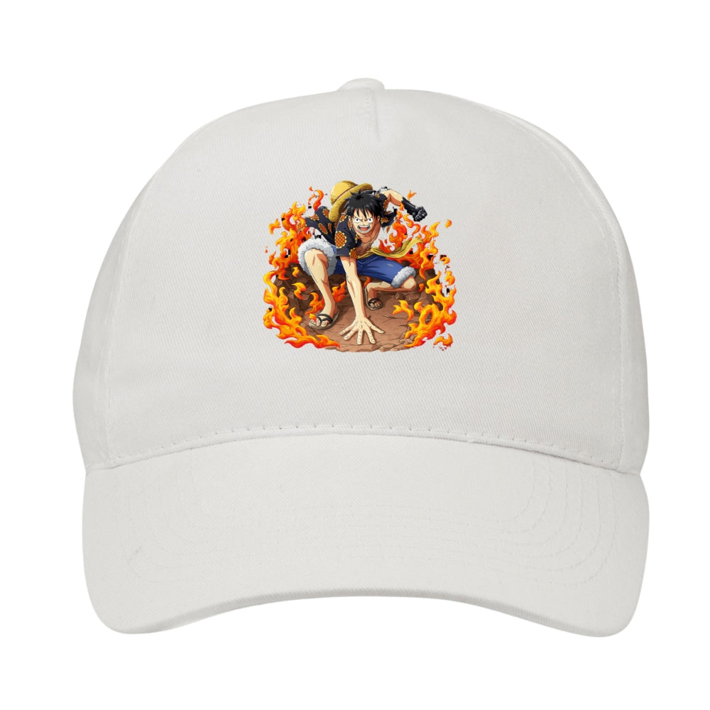 One Piece Fire Ground Luffy - 5 Panel Cap