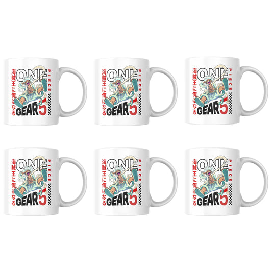 One Piece Gear 5 Luffy - Set Of 6 Mugs