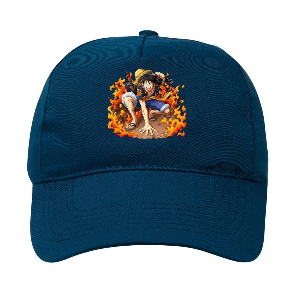 One Piece Fire Ground Luffy - 5 Panel Cap