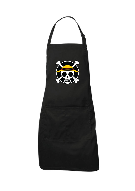 One Piece Emblem Black Apron