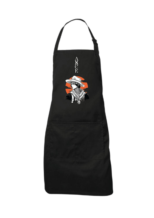 One Piece Fire Fist Ace Sunset Big Black Apron