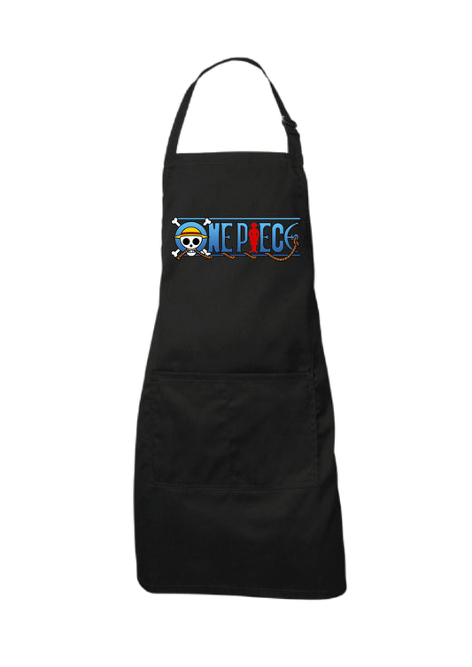 One Piece Logo Black Apron