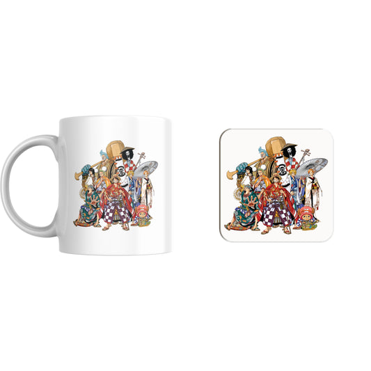 One Piece Straw Hat Crew Mug and Coaster