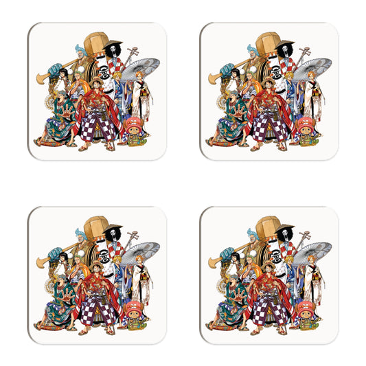 One Piece Straw Hat Crew - Set of 4 Coasters