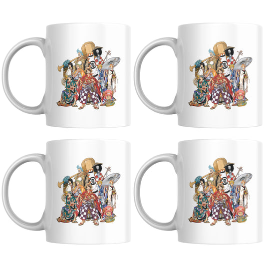 One Piece Straw Hat Crew - Set of 4 Mugs