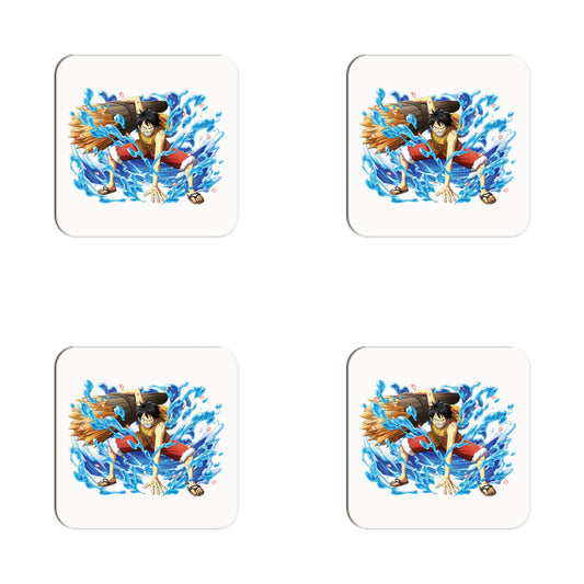 One Piece Water Luffy Set of 4 Coasters