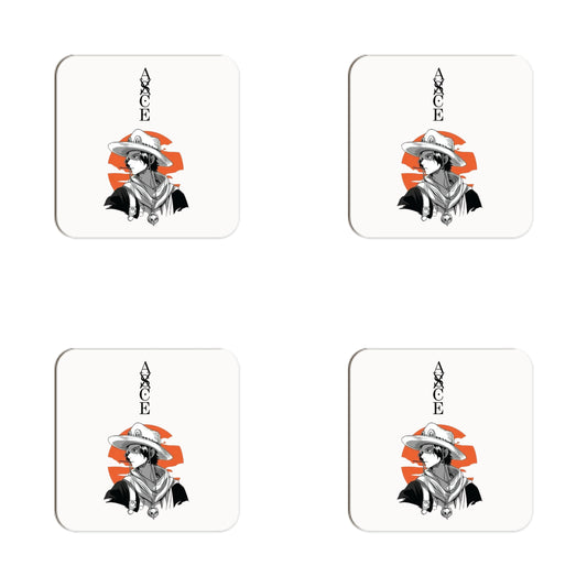 One Piece Fire Fist Ace Sunset Set of 4 Coasters