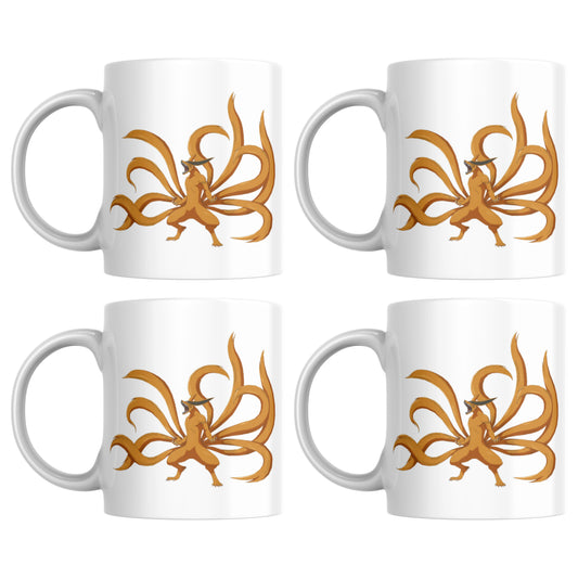 Naruto Kurama - Set of 4 Mugs