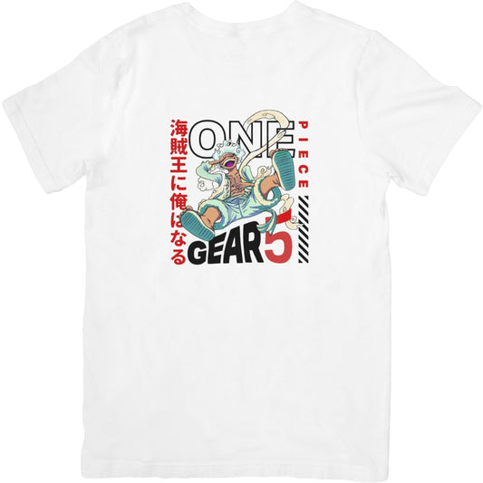 One Piece Gear 5 Luffy Unisex White T-Shirt